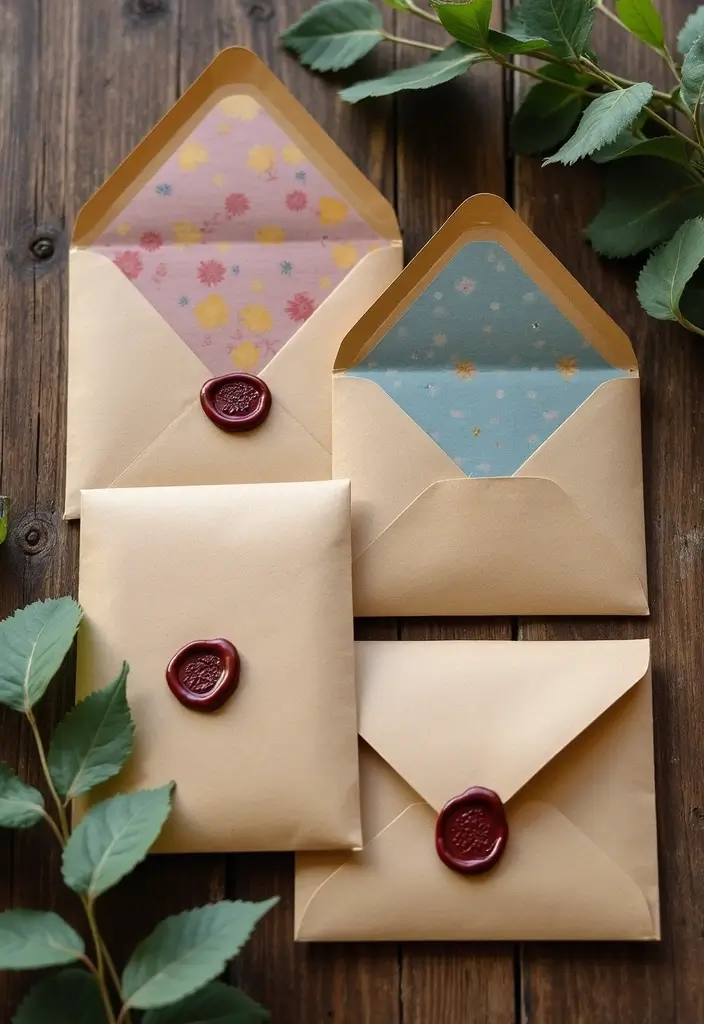 27 Wedding Invitation Envelope Ideas That Impress - 3. Kraft Paper Envelopes