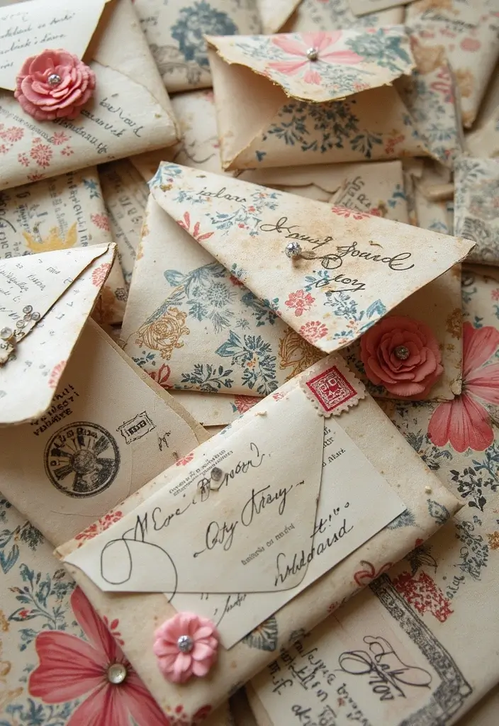 27 Wedding Invitation Envelope Ideas That Impress - 7. Upcycled Envelopes