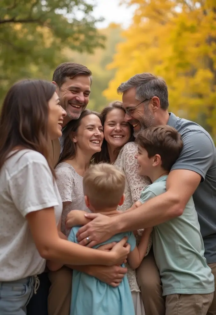 27 Wedding Pose Ideas That Look Natural and Timeless - 11. The Family Embrace