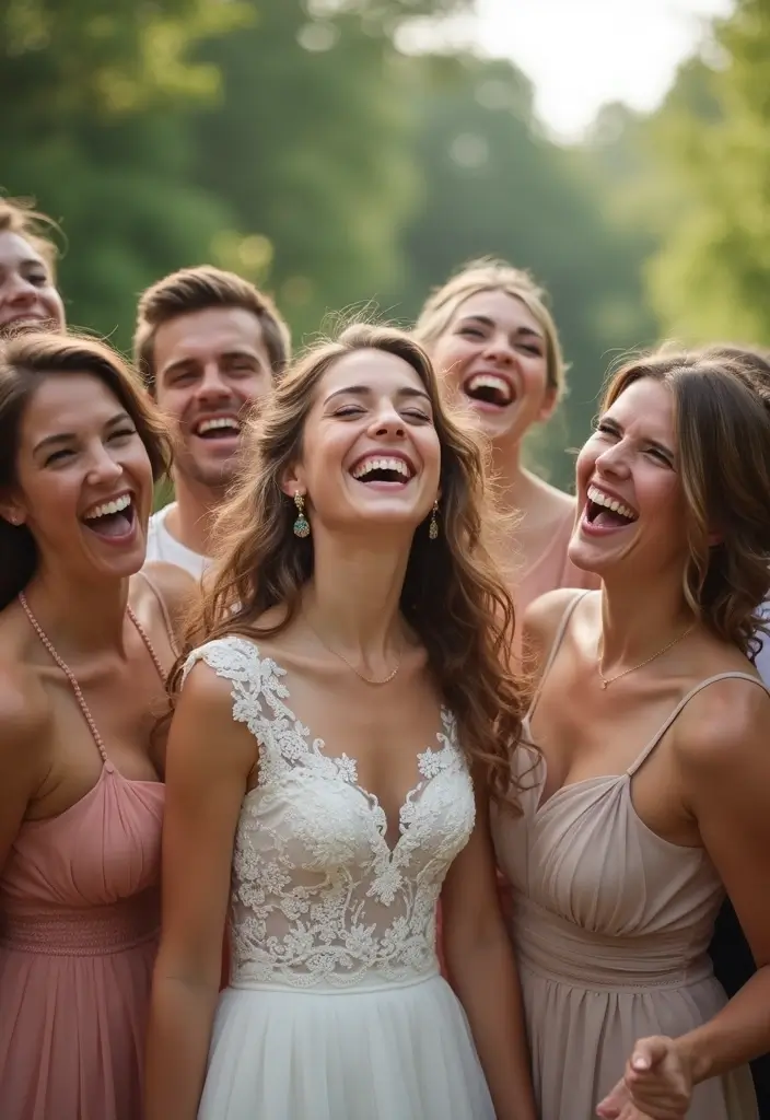 27 Wedding Pose Ideas That Look Natural and Timeless - 18. The Wedding Party