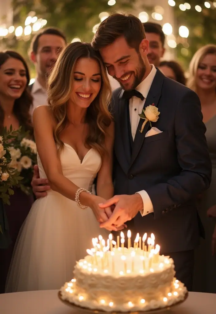 27 Wedding Pose Ideas That Look Natural and Timeless - 22. The Joy of Celebration