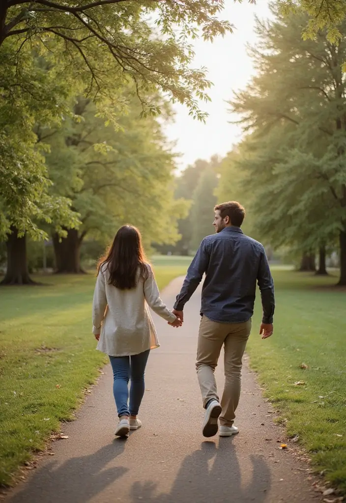 27 Wedding Pose Ideas That Look Natural and Timeless - 25. Exploring Together