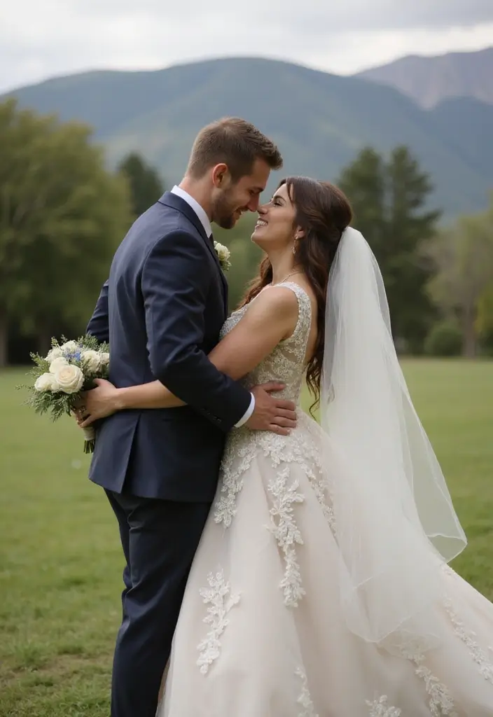 27 Wedding Pose Ideas That Look Natural and Timeless - 8. The First Look