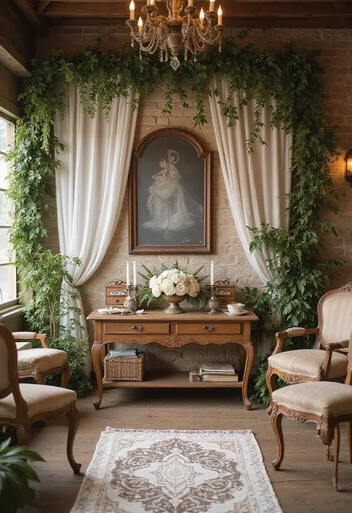 27 Wedding Stage Decoration Ideas That Wow Guests - 13. Vintage Charm