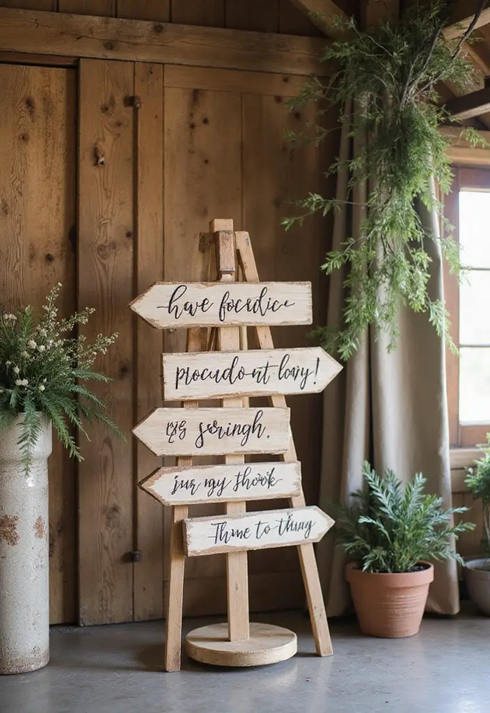 27 Wedding Stage Decoration Ideas That Wow Guests - 17. Thoughtful Signage