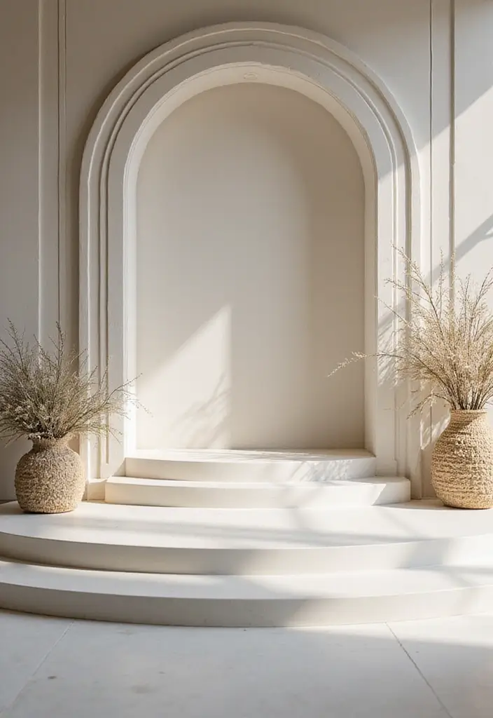 27 Wedding Stage Decoration Ideas That Wow Guests - 21. Minimalist Design