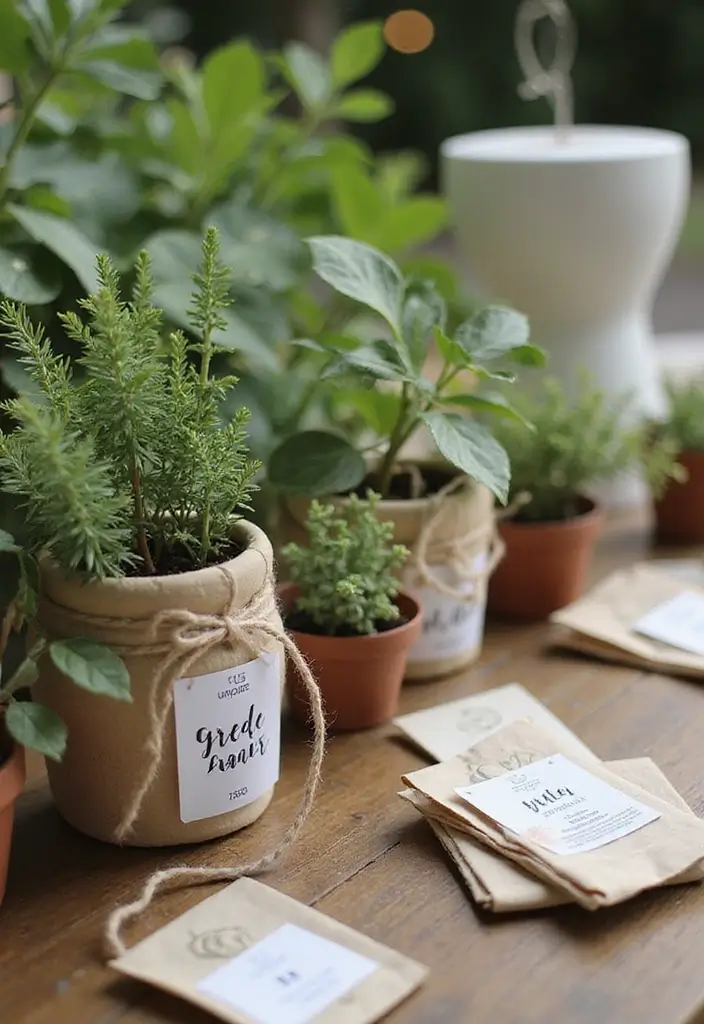 27 Wedding Stage Decoration Ideas That Wow Guests - 25. Sustainable Favors as Decor