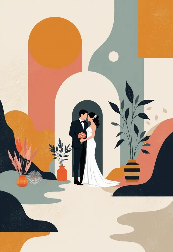 27 Wedding Theme Ideas That Match Every Couple’s Style - 23. Geometric Patterns