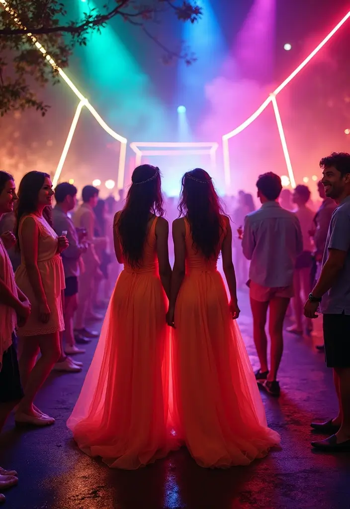 28 Bridal Party Entrance Ideas That Wow the Crowd - 27. Neon Entrance