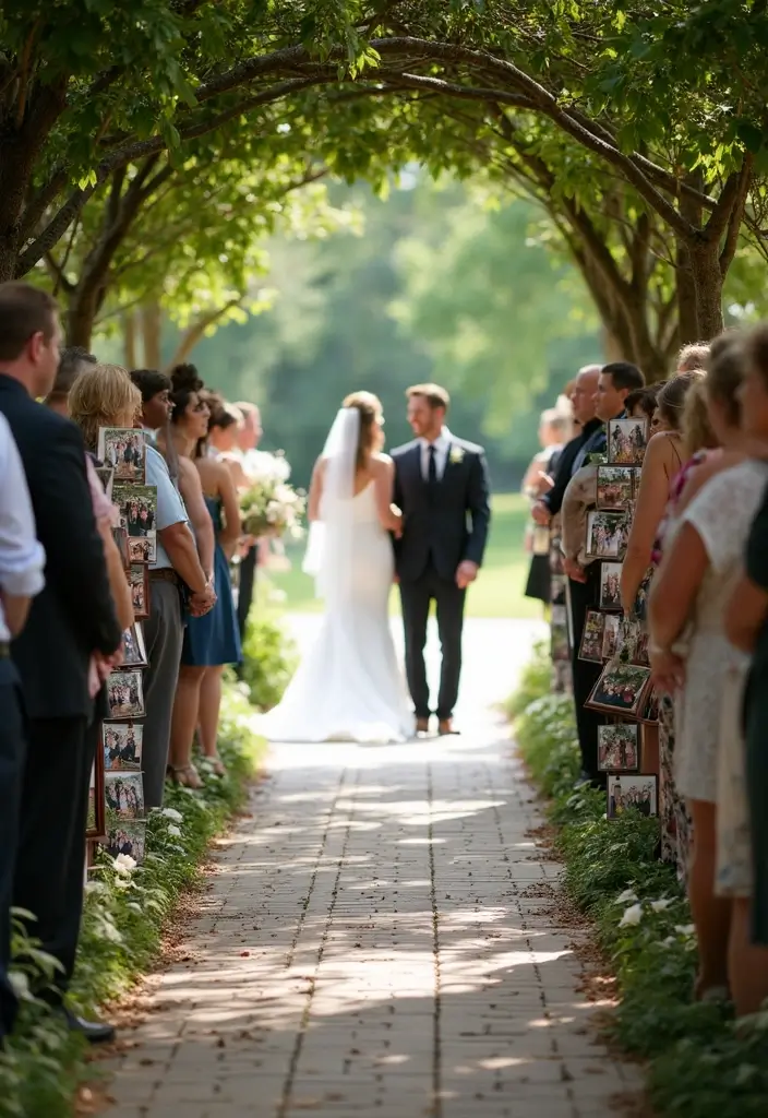 28 Bridal Party Entrance Ideas That Wow the Crowd - 28. Memory Lane Entrance