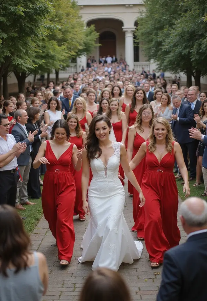 28 Bridal Party Entrance Ideas That Wow the Crowd - 8. Parade Style Entrance