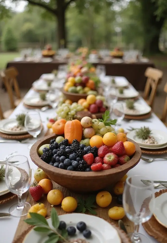 28 Bridal Party Table Ideas That Look Polished and Perfect - 11. Edible Centerpieces