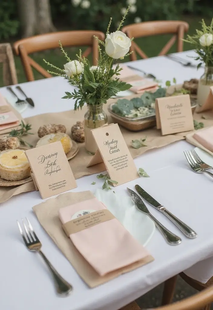 28 Bridal Party Table Ideas That Look Polished and Perfect - 26. Personalized Eco-Friendly Favors