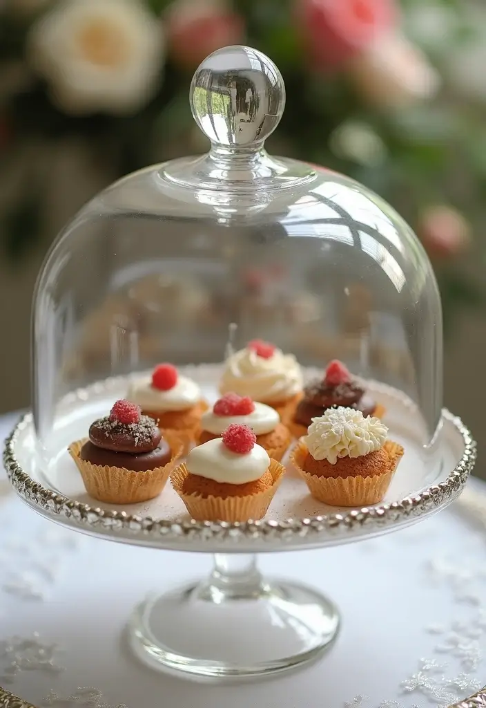 28 Eco-Friendly Indian Wedding Tray Ideas That Look Beautiful - 26. Elegant Glass Cloche Trays