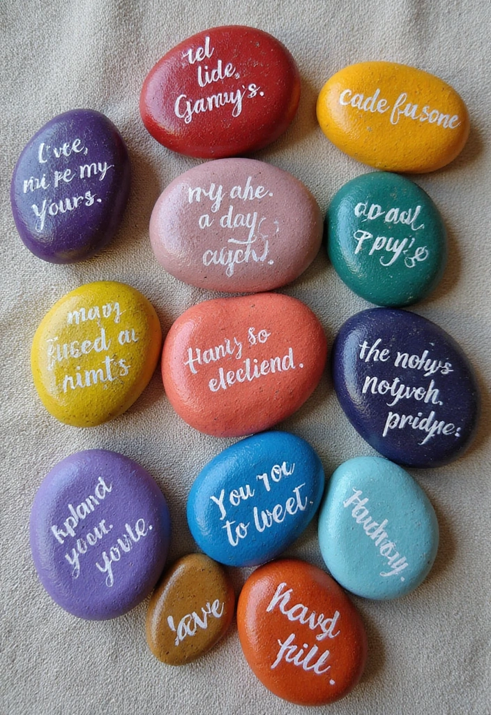 28 Engagement Card Ideas That Feel Personal - 16. Painted Stones as Cards