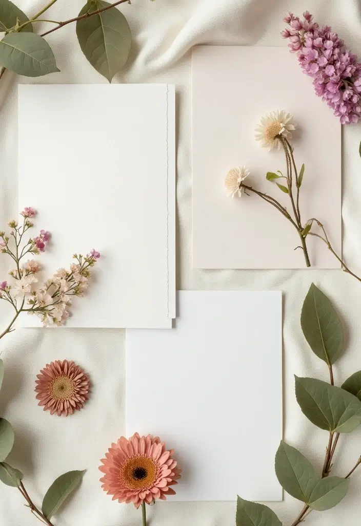 28 Engagement Card Ideas That Feel Personal - 3. Handmade Nature-Inspired Cards