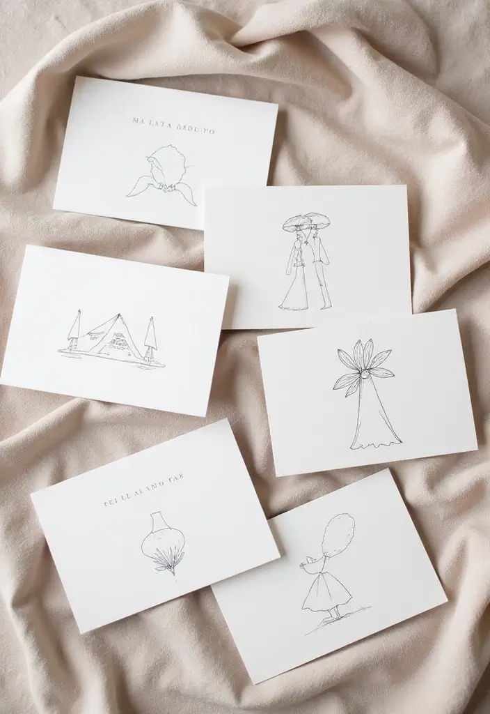 28 Engagement Card Ideas That Feel Personal - 8. Minimalist Designs