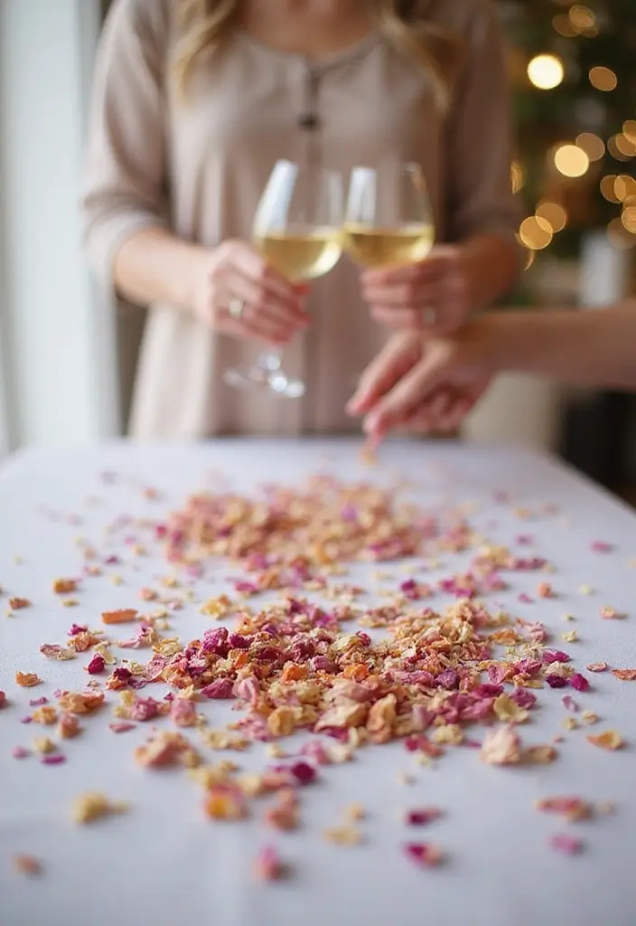 28 Engagement Decoration Ideas Indian Style That Sparkle - 13. Eco-Friendly Confetti