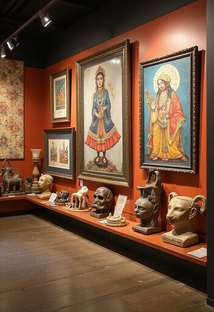 28 Engagement Decoration Ideas Indian Style That Sparkle - 17. Cultural Art Display