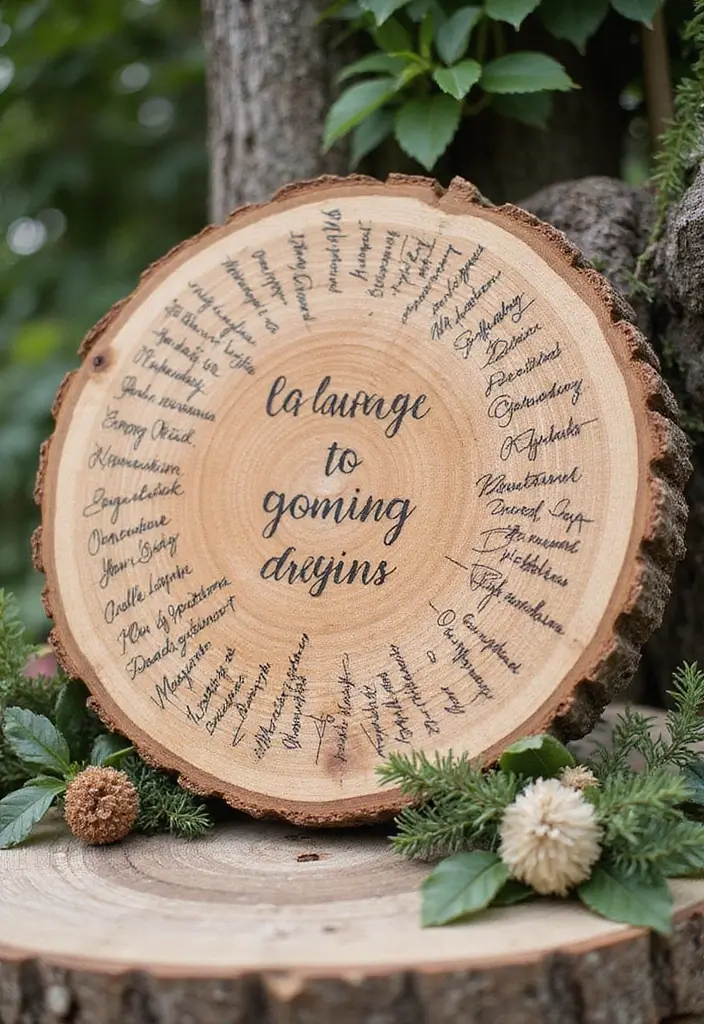 28 Engagement Decoration Ideas Indian Style That Sparkle - 22. Sustainable Guest Book