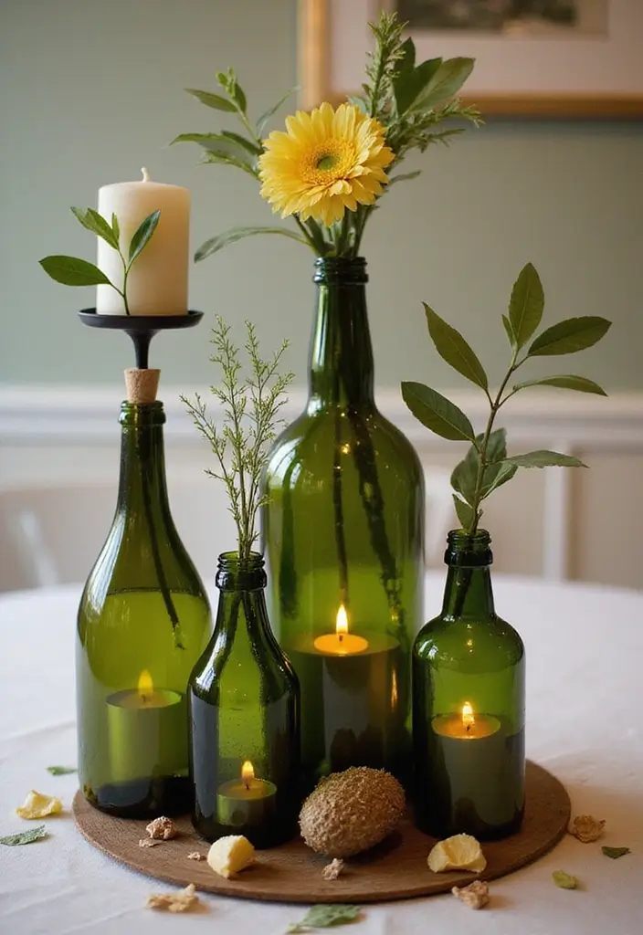 28 Engagement Decoration Ideas Indian Style That Sparkle - 26. Décor with Recycled Bottles