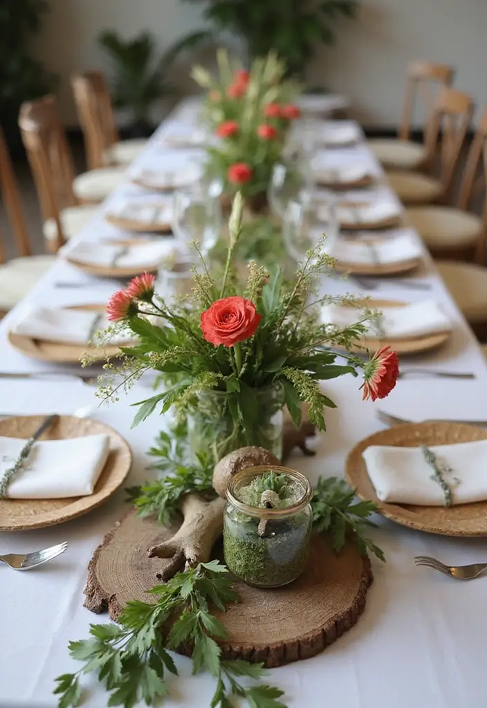 28 Engagement Decoration Ideas Indian Style That Sparkle - 27. Nature-Inspired Centerpieces