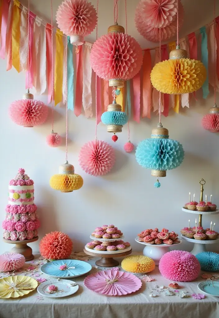 28 Engagement Decoration Ideas Indian Style That Sparkle - 6. Handmade Paper Decorations