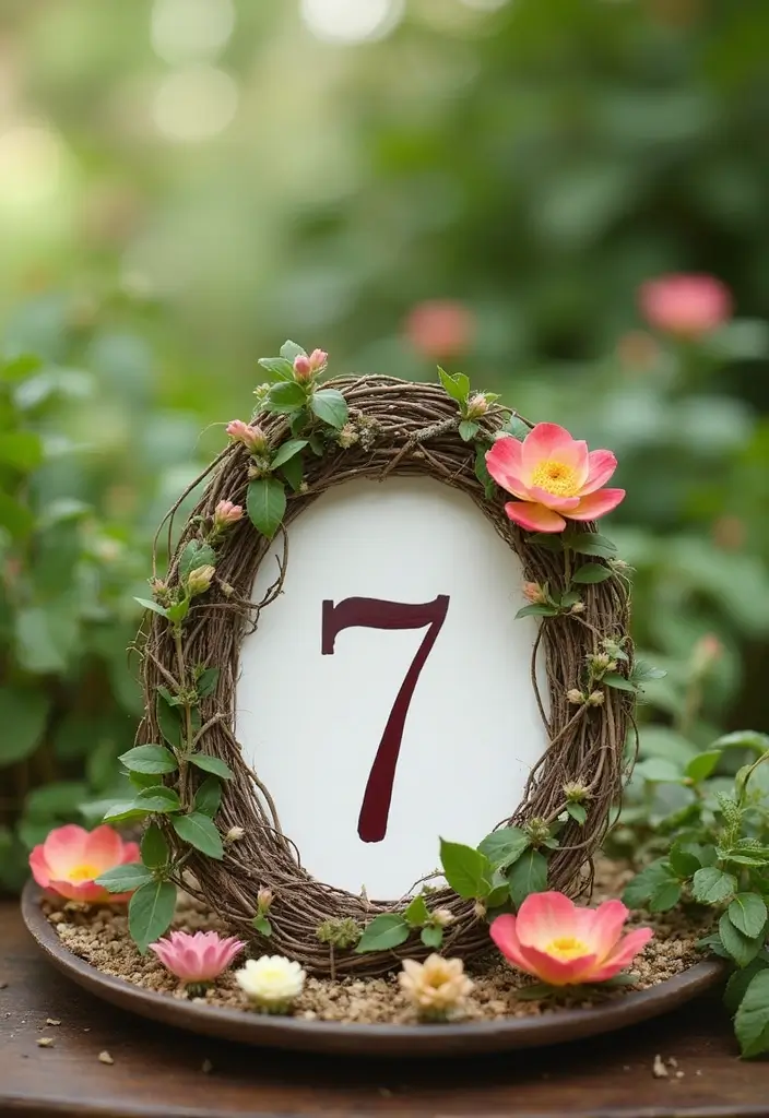 28 Fairy Garden Wedding Ideas That Feel Enchanted - 15. Whimsical Table Numbers