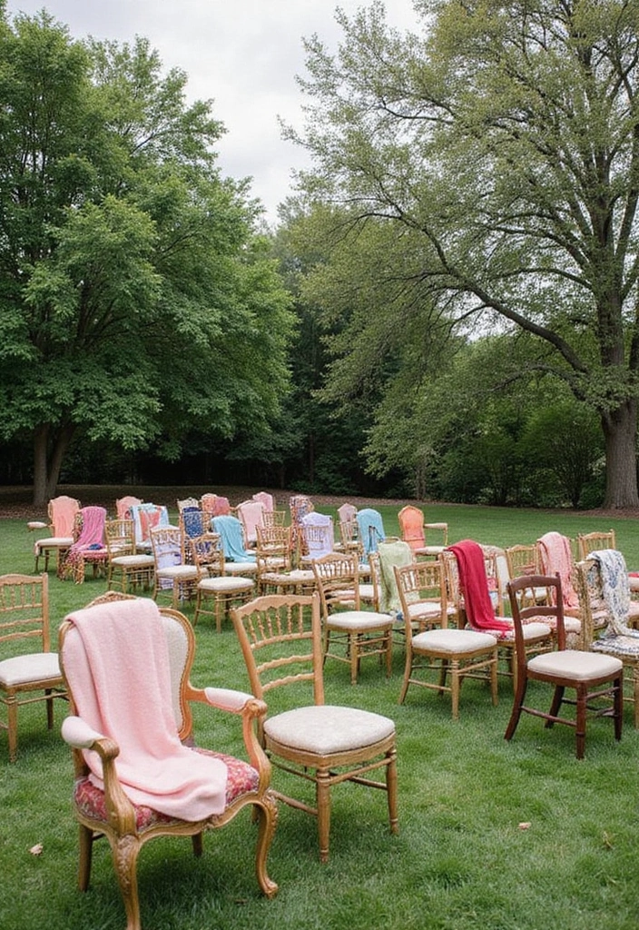 28 Fairy Garden Wedding Ideas That Feel Enchanted - 17. Unique Ceremony Seating