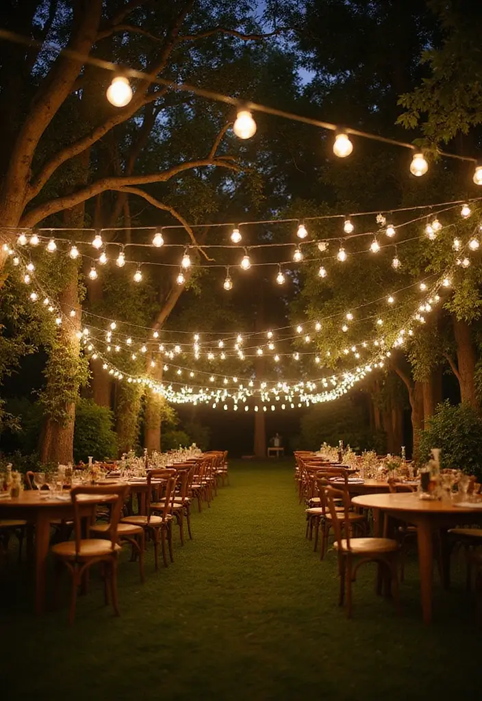 28 Fairy Garden Wedding Ideas That Feel Enchanted - 3. Fairy Lights Galore