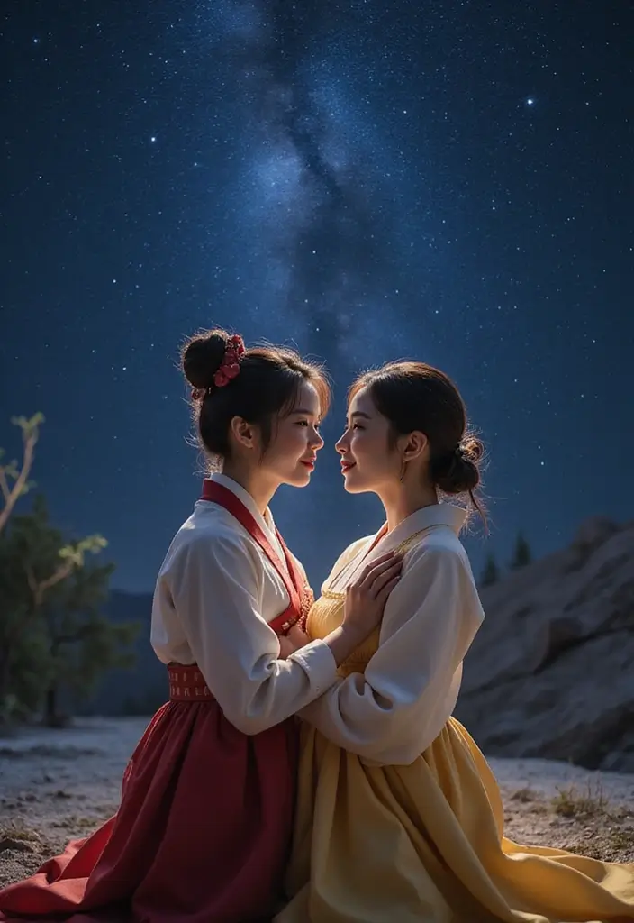 28 Korean Prenup Photoshoot Ideas That Feel Cinematic - 11. Under the Stars