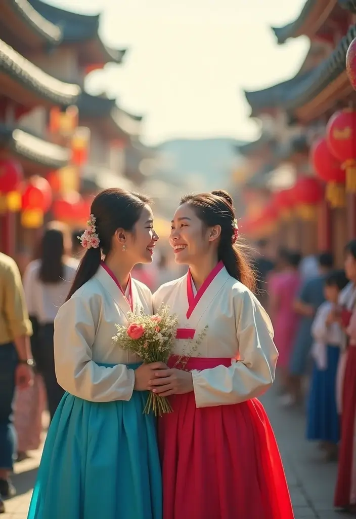 28 Korean Prenup Photoshoot Ideas That Feel Cinematic - 27. Cultural Festivals