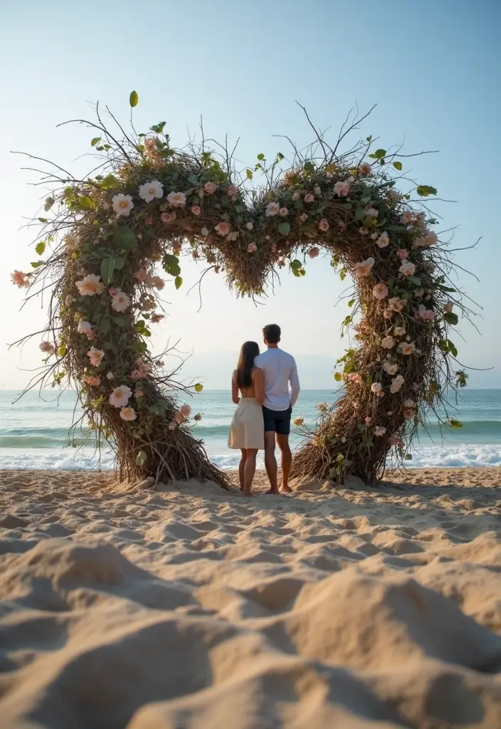 28 Outdoor Proposal Ideas That Take Her Breath Away - 17. Beach Art Installation Proposal