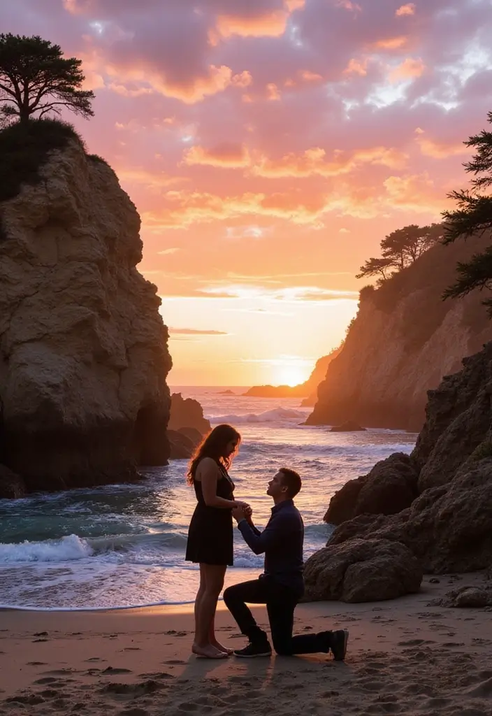 28 Outdoor Proposal Ideas That Take Her Breath Away - 23. Crystal Cove Proposal