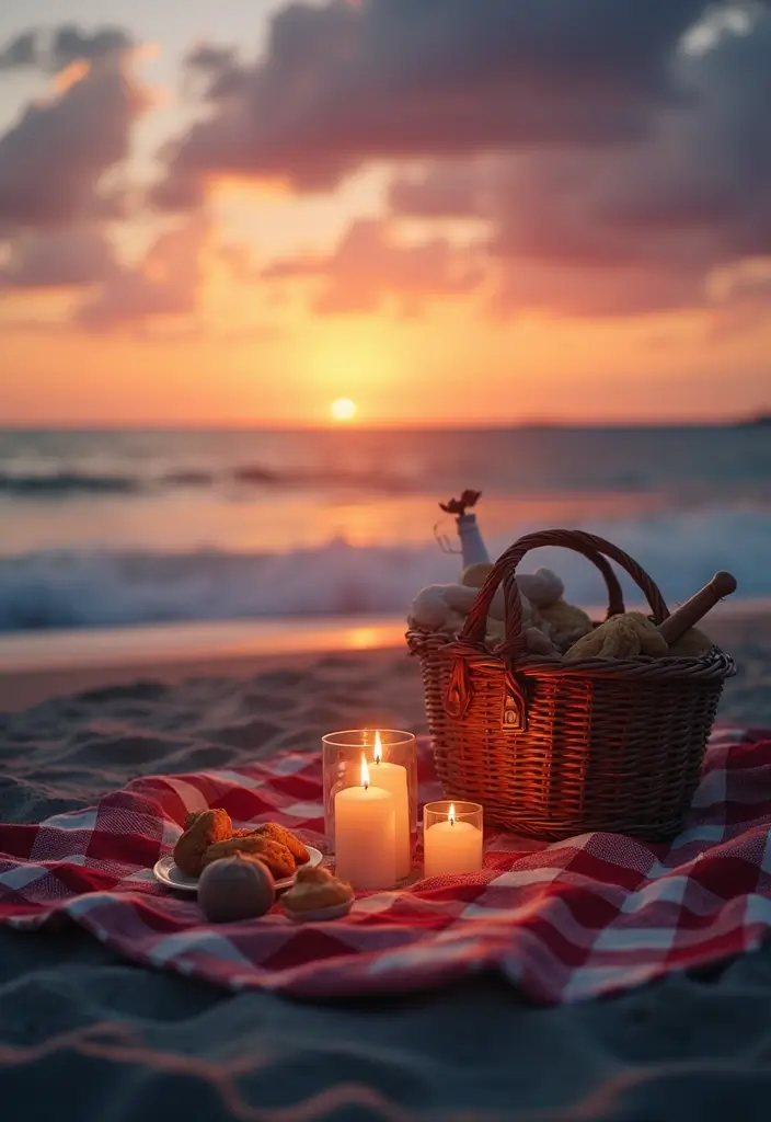 28 Outdoor Proposal Ideas That Take Her Breath Away - 3. Sunset Picnic Proposal