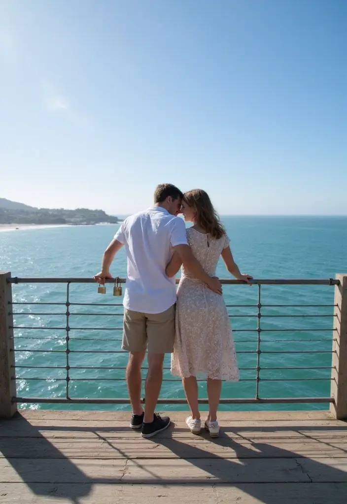 28 Outdoor Proposal Ideas That Take Her Breath Away - 9. Love Lock on a Pier