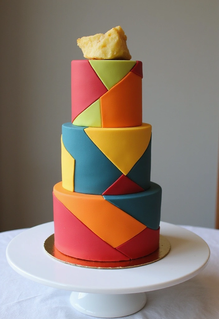 28 Quince Cake Ideas That Steal the Spotlight - 12. Fun Geometric Quince Cake