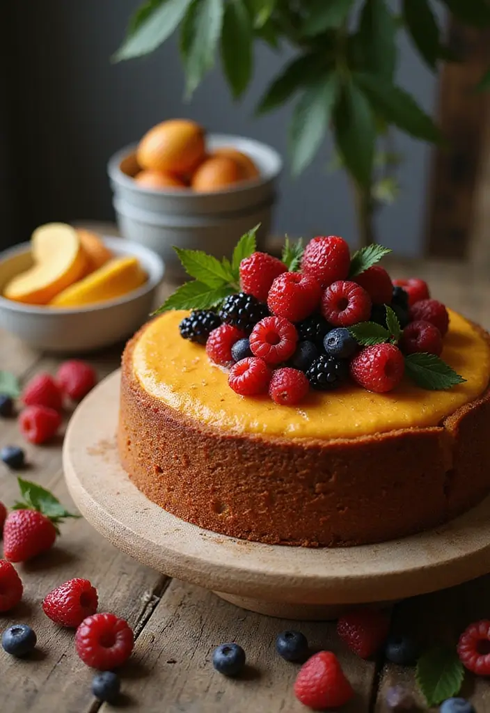 28 Quince Cake Ideas That Steal the Spotlight - 13. Rustic Wedding Cake with Berries