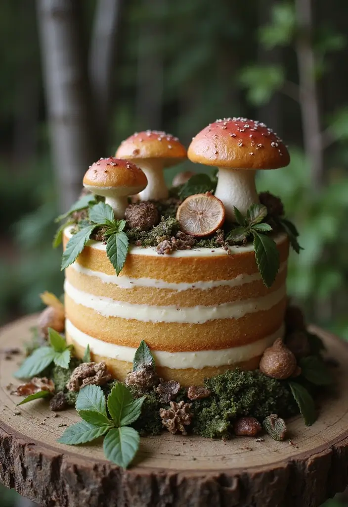 28 Quince Cake Ideas That Steal the Spotlight - 17. Charming Woodland Quince Cake