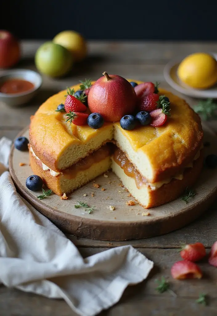 28 Quince Cake Ideas That Steal the Spotlight - 2. Rustic Naked Quince Cake
