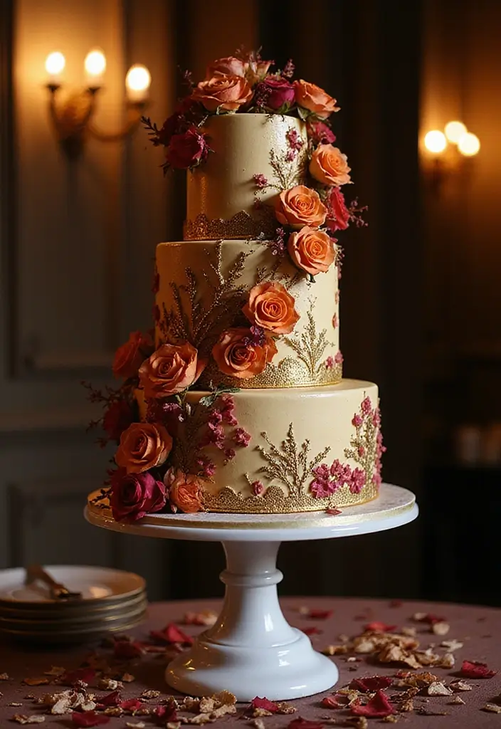 28 Quince Cake Ideas That Steal the Spotlight - 24. Elegant Black-Tie Quince Cake