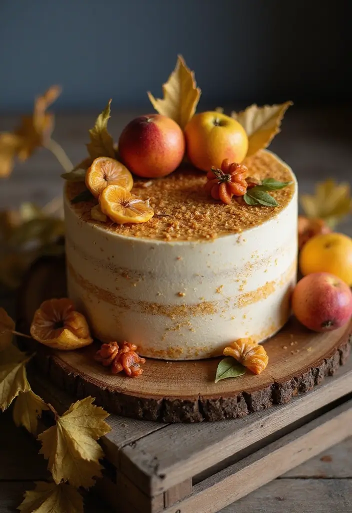 28 Quince Cake Ideas That Steal the Spotlight - 4. Earthy Tones Quince Cake