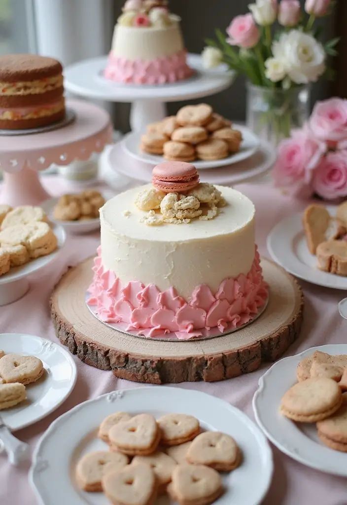28 Romantic Valentine's Bridal Shower Ideas for Intimate Gatherings - 11. Blushing Dessert Table