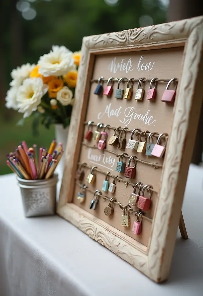 28 Romantic Valentine's Bridal Shower Ideas for Intimate Gatherings - 24. Love Locks