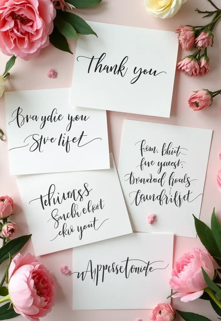 28 Romantic Valentine's Bridal Shower Ideas for Intimate Gatherings - 26. Heartfelt Thank You Notes