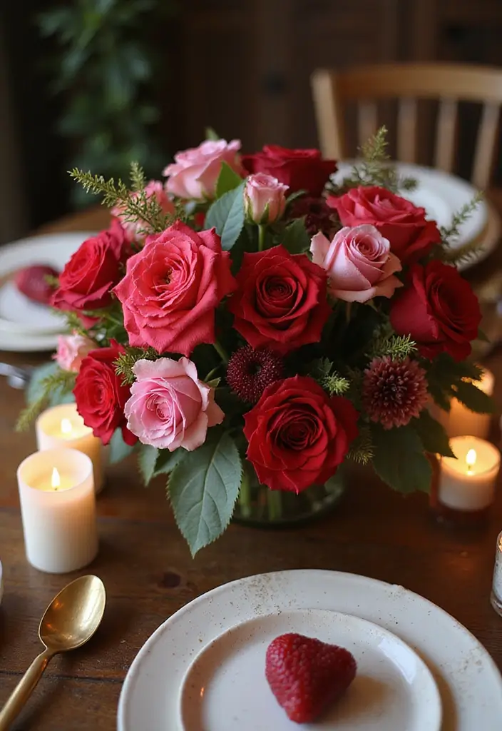 28 Romantic Valentine's Bridal Shower Ideas for Intimate Gatherings - 3. Enchanting Centerpieces