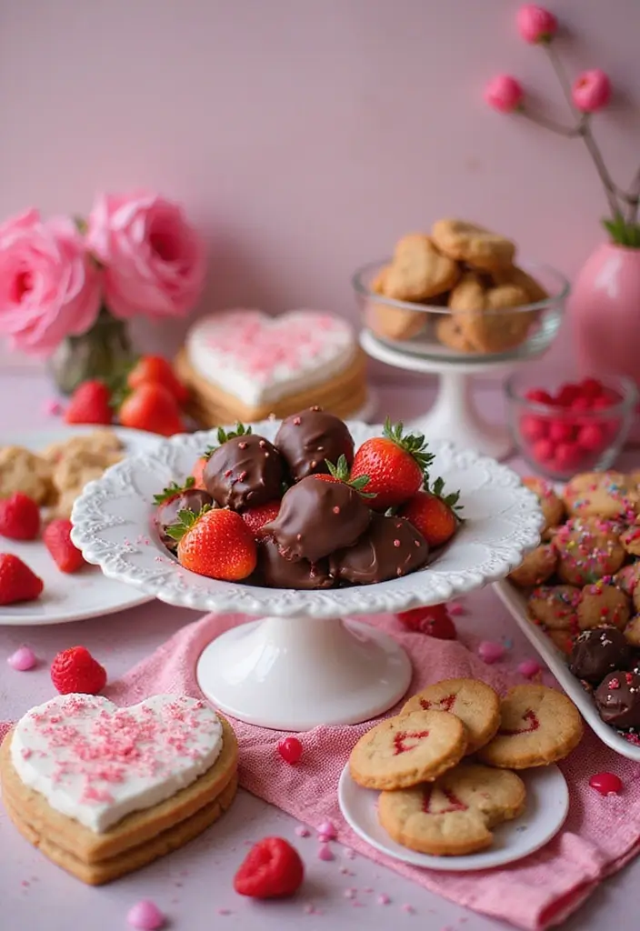 28 Romantic Valentine's Bridal Shower Ideas for Intimate Gatherings - 5. Delightful Snack Bar