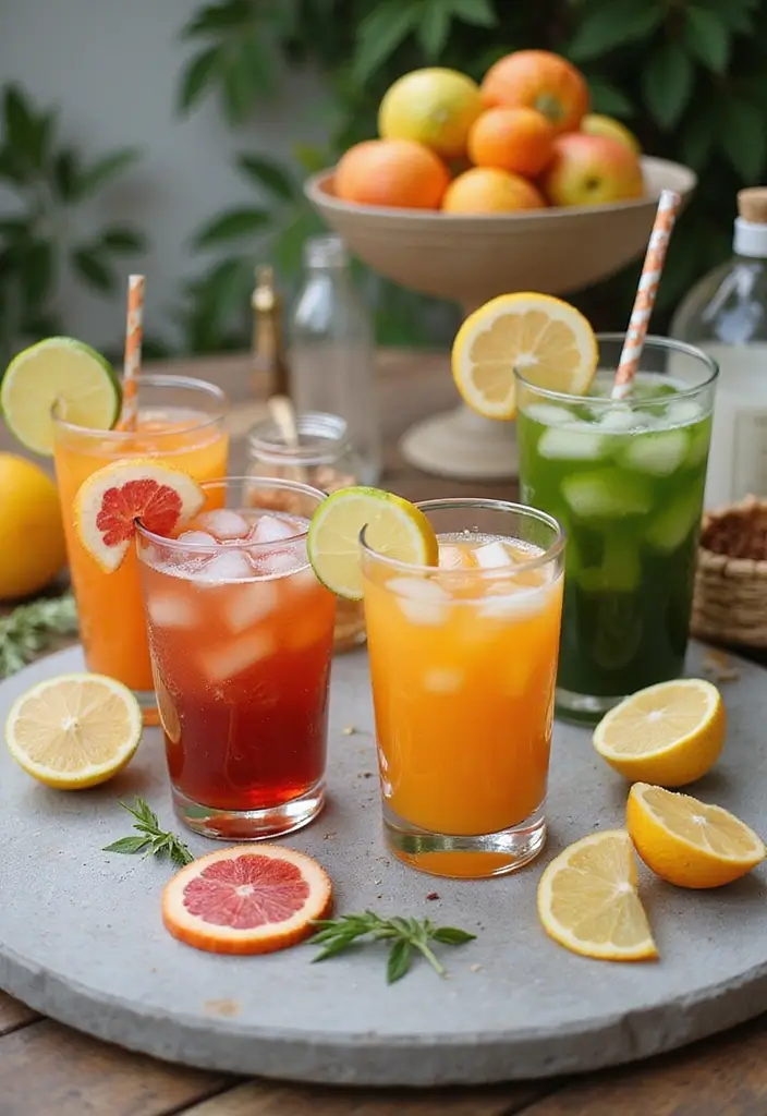28 Wedding Bar Ideas That Keep the Party Flowing - 19. Non-Alcoholic Beverage Options