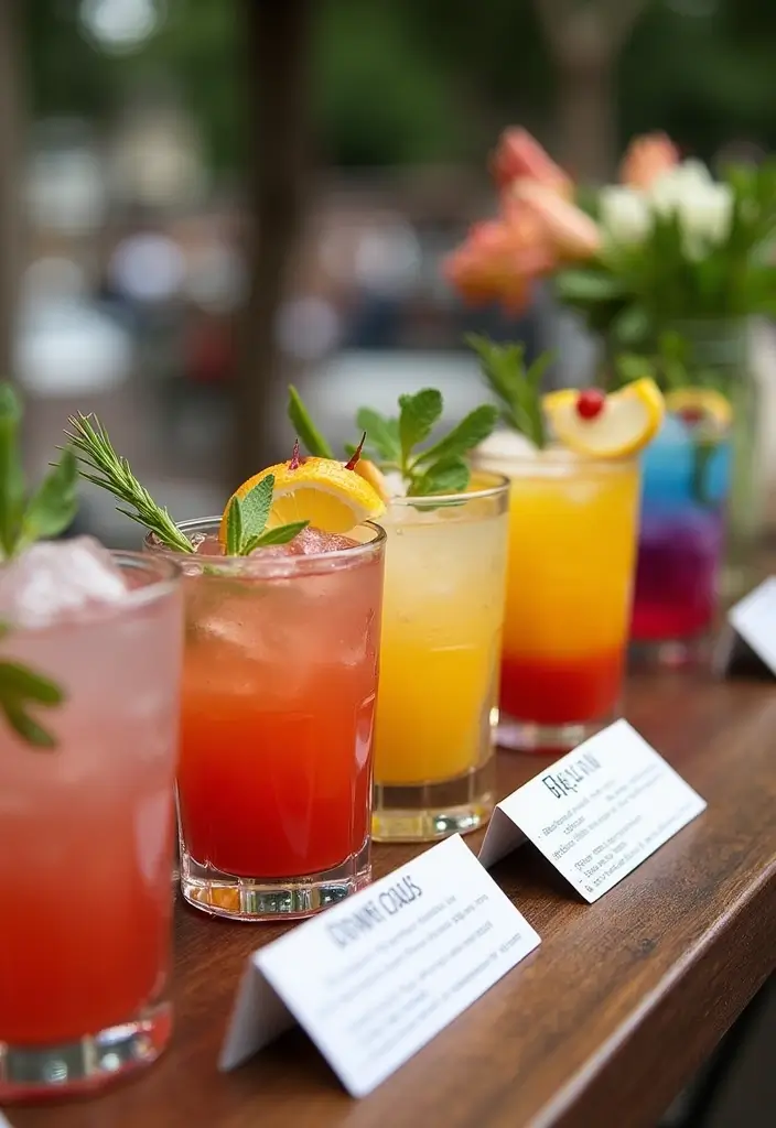 28 Wedding Bar Ideas That Keep the Party Flowing - 3. Signature Cocktail Station