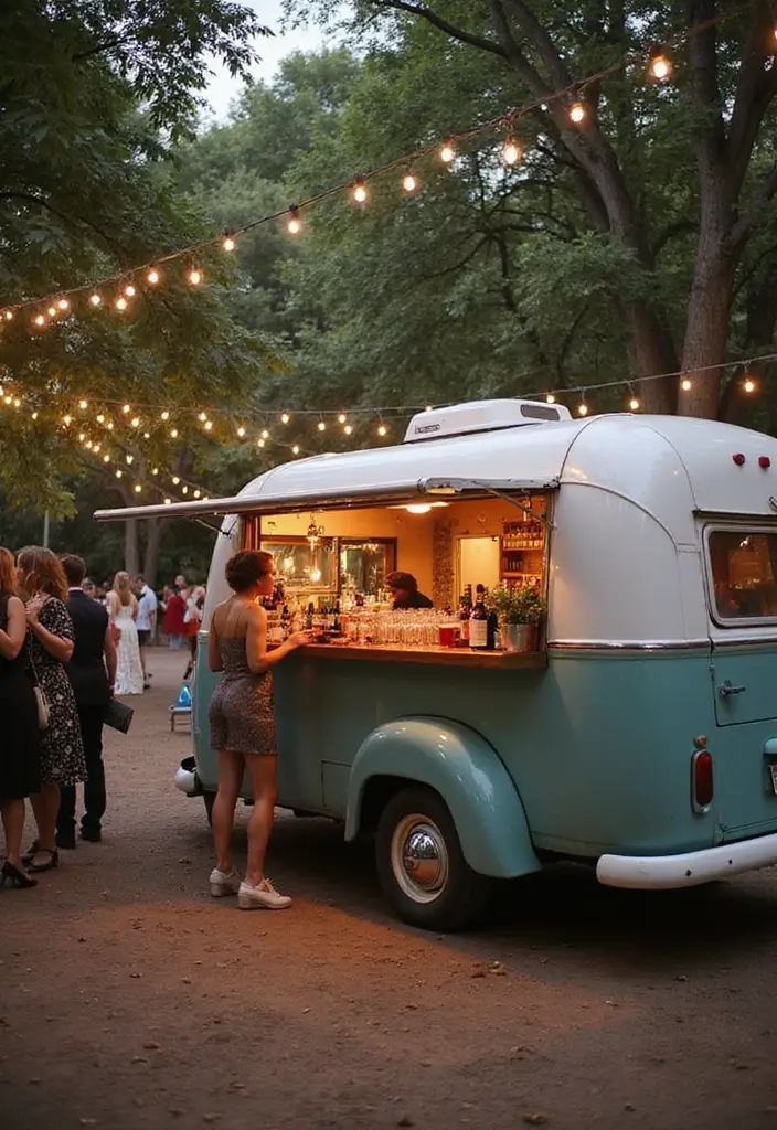 28 Wedding Bar Ideas That Keep the Party Flowing - 4. Mobile Bar Setups